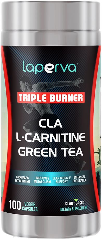 Laperva Triple Burner Cla L-Carnitine Green Tea, 100 Veggie Capsules, Increases Fat Burning Weightless