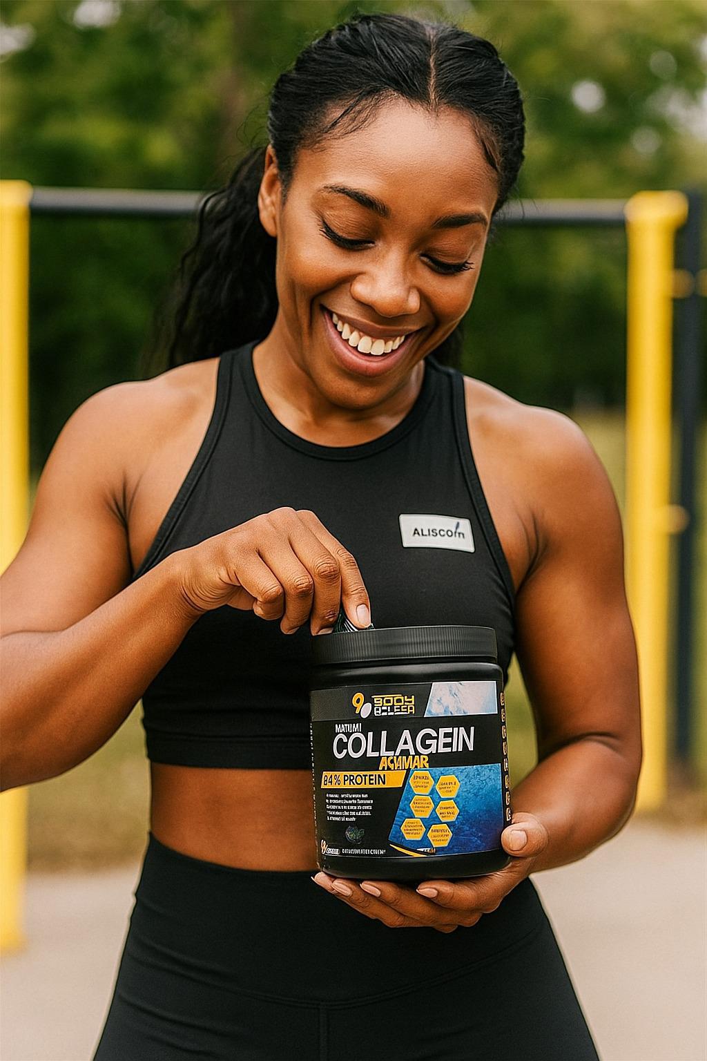 Body Builder Marine Collagen plus Caviar, Grape, 270 gm, Boosts Muscle Mass