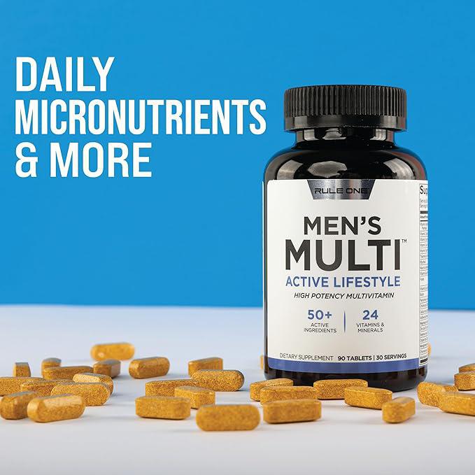 Rule 1 Men's Multi Active Lifestyle Multivitamin 90Tablets, 30servings