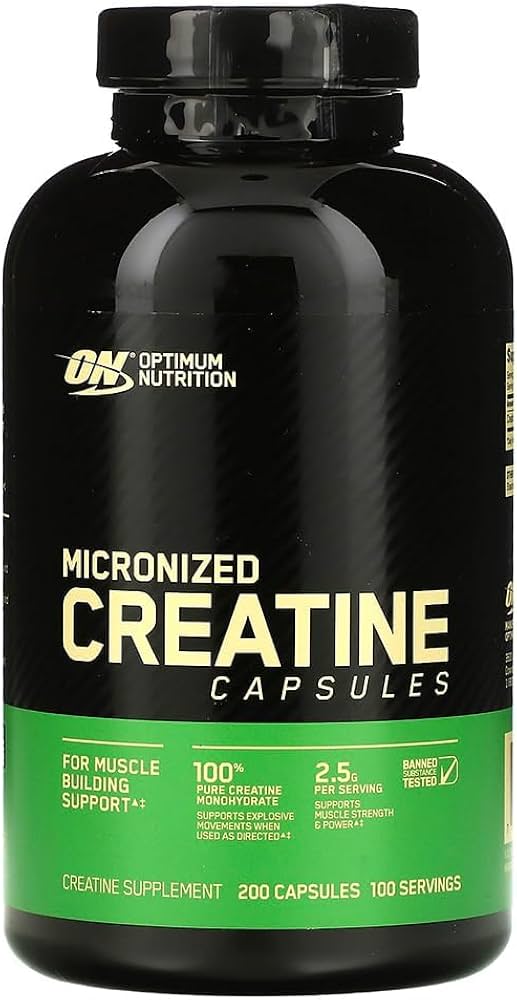 Optimum Nutrition Micronized Creatine Capsules 200 capsules (100 Servings)