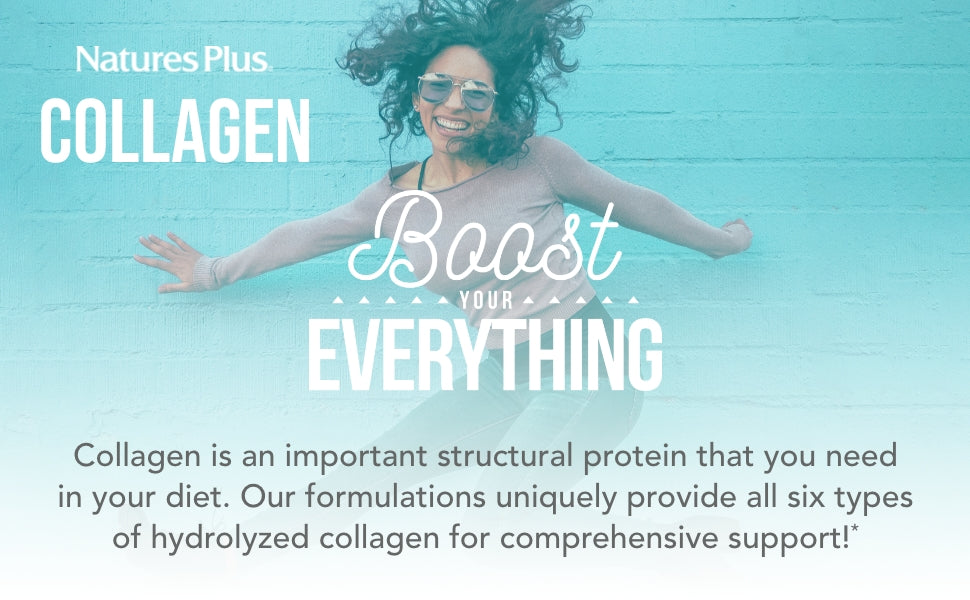 NaturesPlus Collagen Peptides - Hair, Skin, Nail & Joint Health, Immune System Support 294gm