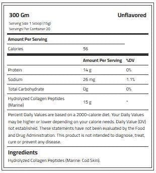Laperva Marine Collagen 100% Pure Hydrolyzed Unflavoured 300g