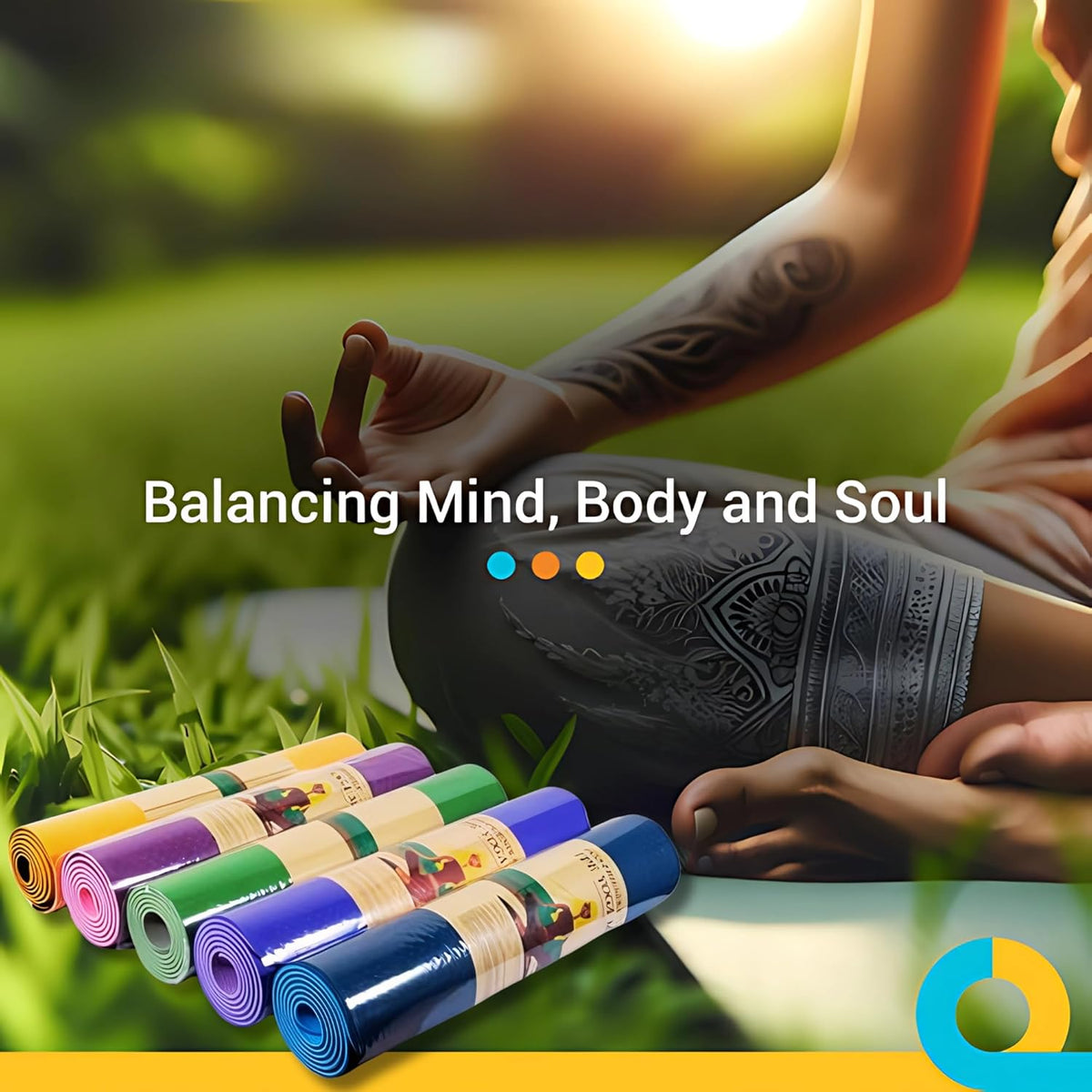 Yoga Mat for Men & Women Non-Slip, Lightweight & Durable Ideal for Home, Gym, Meditation & Floor Exercises