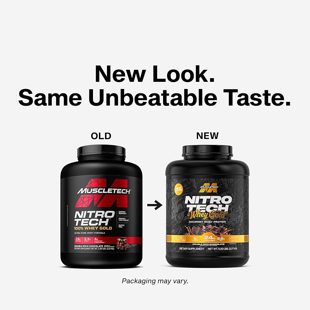 MuscleTech Nitro Tech 100% Whey Gold Protein 5lbs 2.27kg 70servings