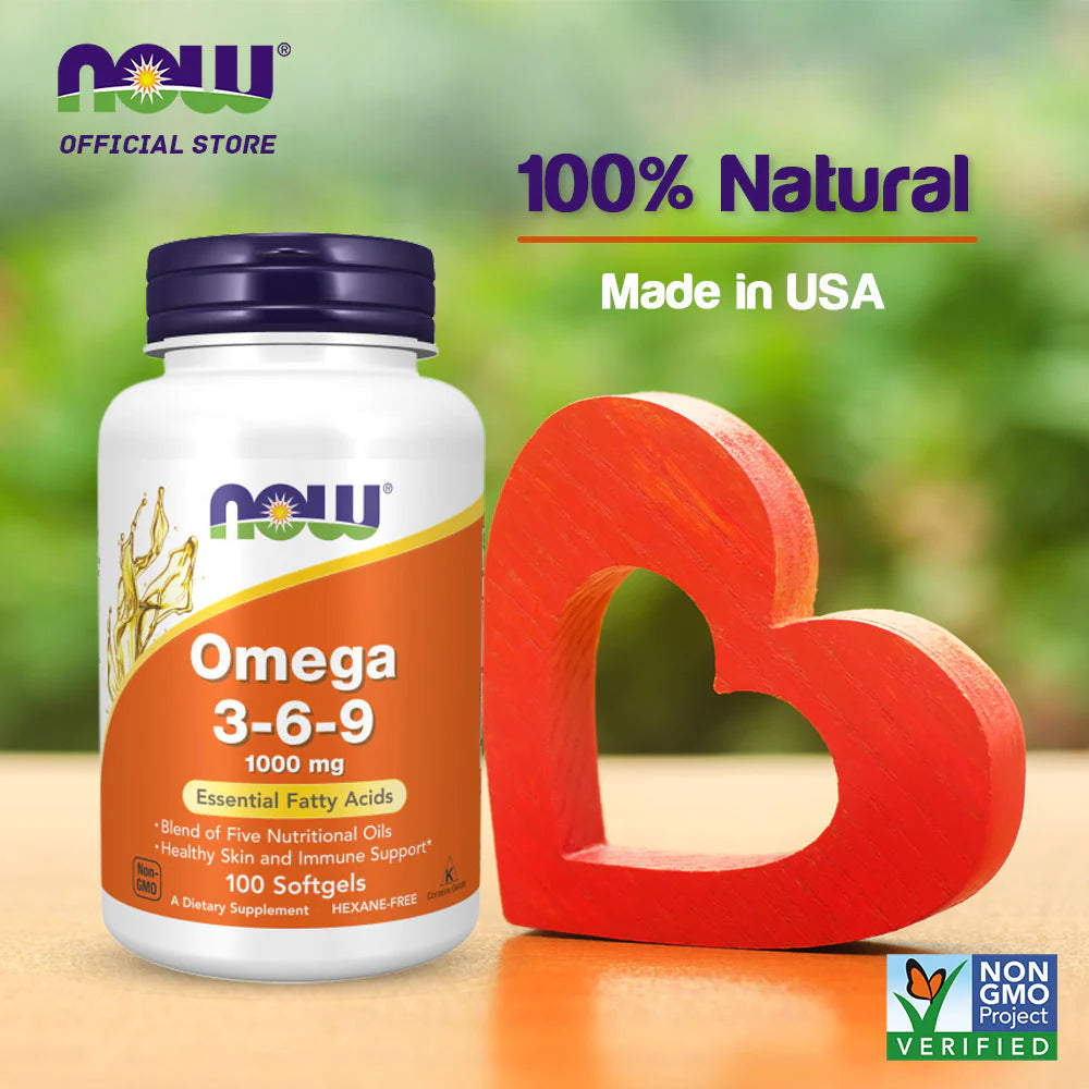 NOW Omega 3-6-9 1000mg 100 Softgels