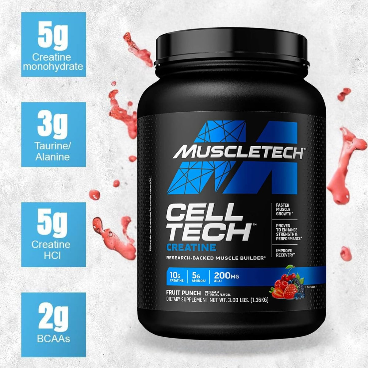 MuscleTech Celltech Creatine Powder 2.90Lbs (1.32Kg) 27Servings
