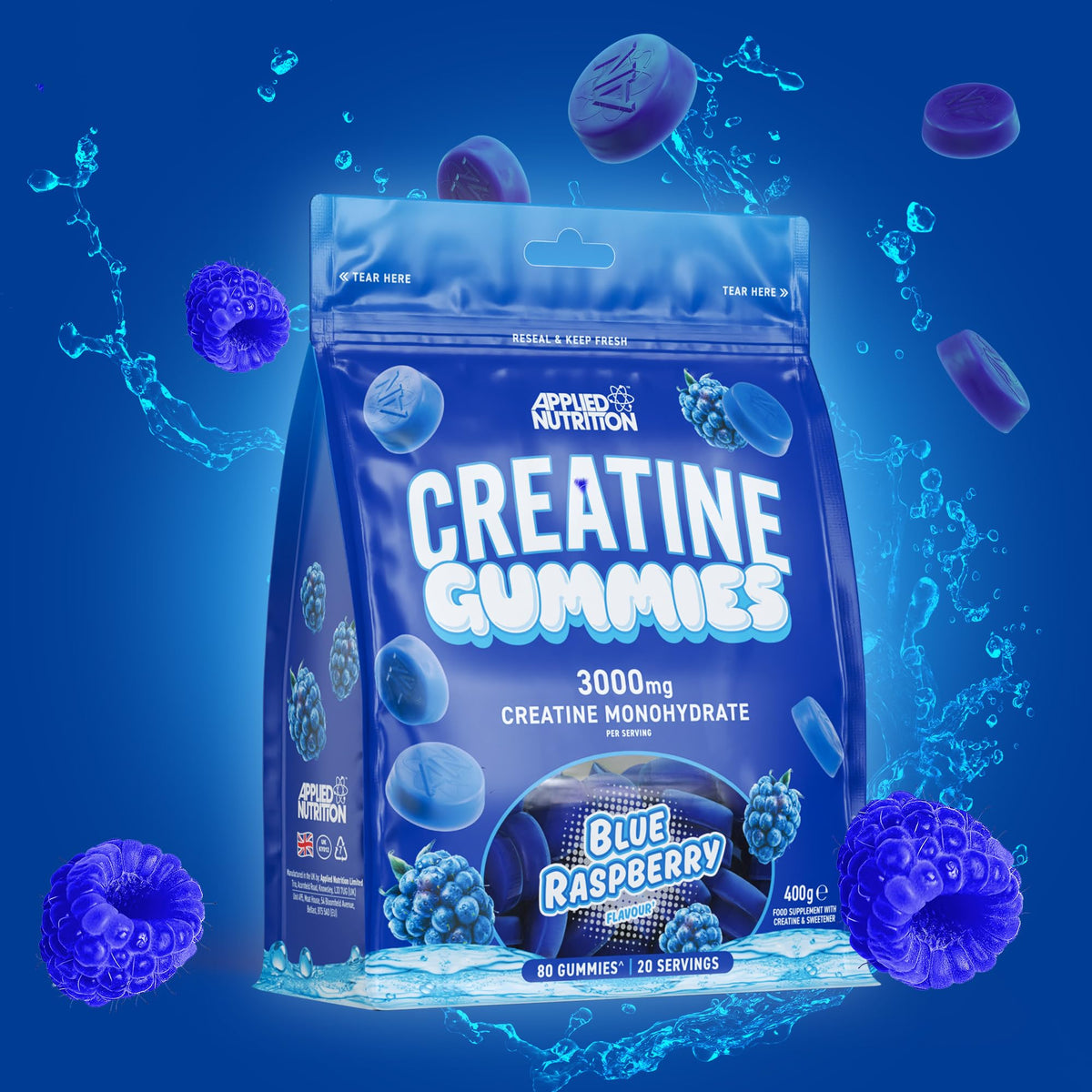 Applied Nutrition Creatine Monohydrate Gummies 80gummies 20Serving 400g