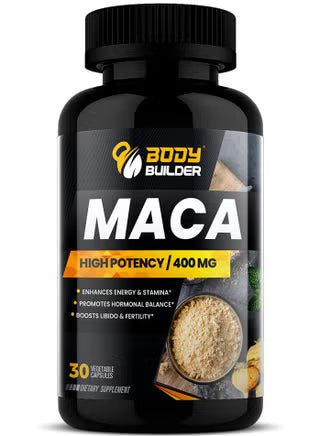 Body Builder Maca 400mg 30 Veggie Capsules 30 servings