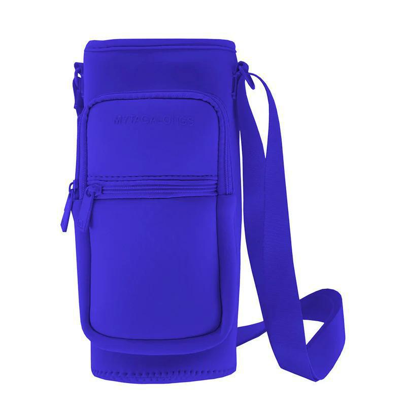 Water Bottle Carrier Bag with Adjustable Shoulder Strap and Pockets for Training, Hiking and Travel