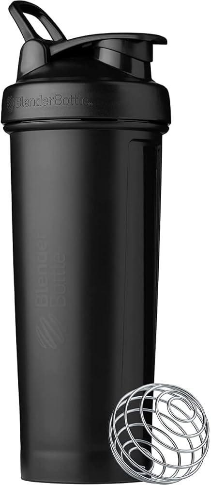 Aliscofit Shaker with Metallic Spring Black for protein shakes and supplements.