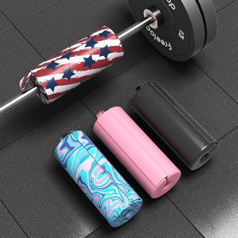 Anti-slip barbell squat pad with thick foam cushioning.