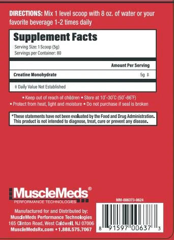 MuscleMeds Creatine Monohydrate 400g 80servings
