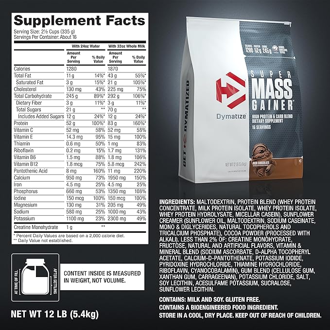 Dymatize mass gainer for muscle growth