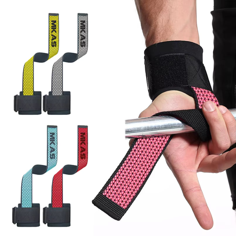 MKAS Weight lifting Wrist Straps Fitness Bodybuilding