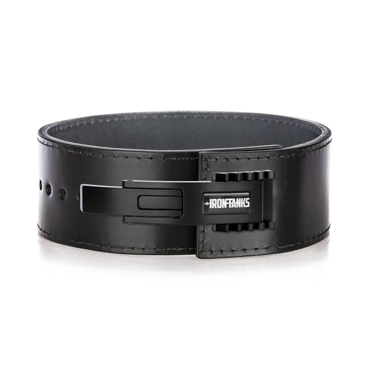 Leather lifting belt for heavy gym workouts.
