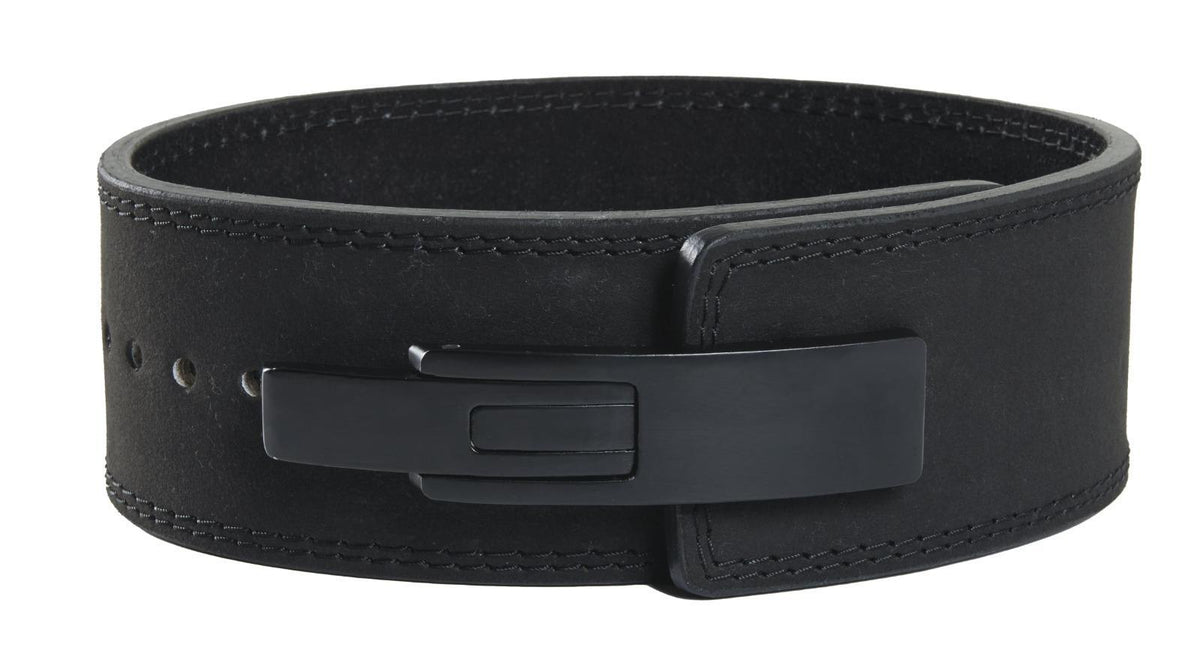 Leather lifting belt for heavy gym workouts.