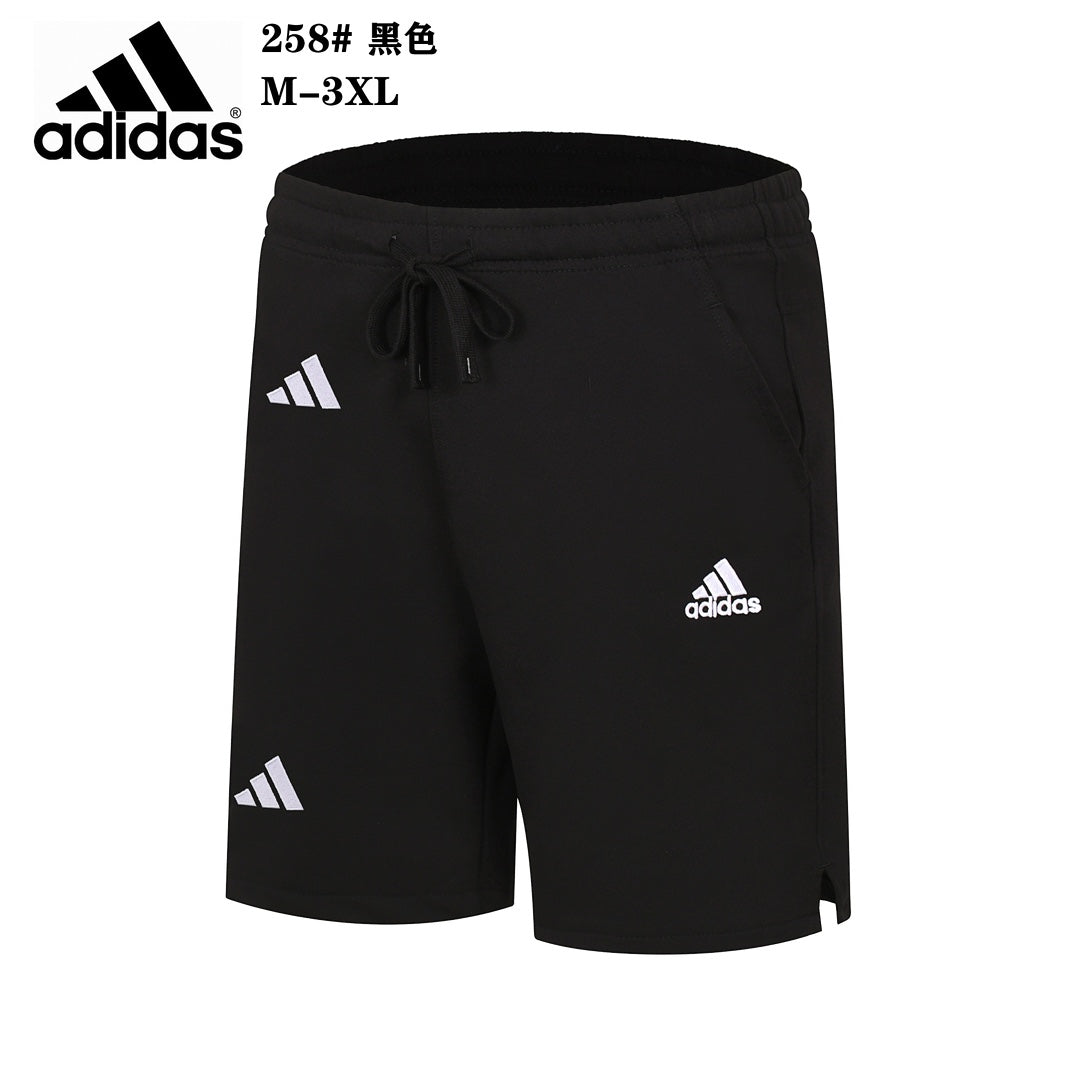 Adidas Black Men Short Stripped White Pocket New