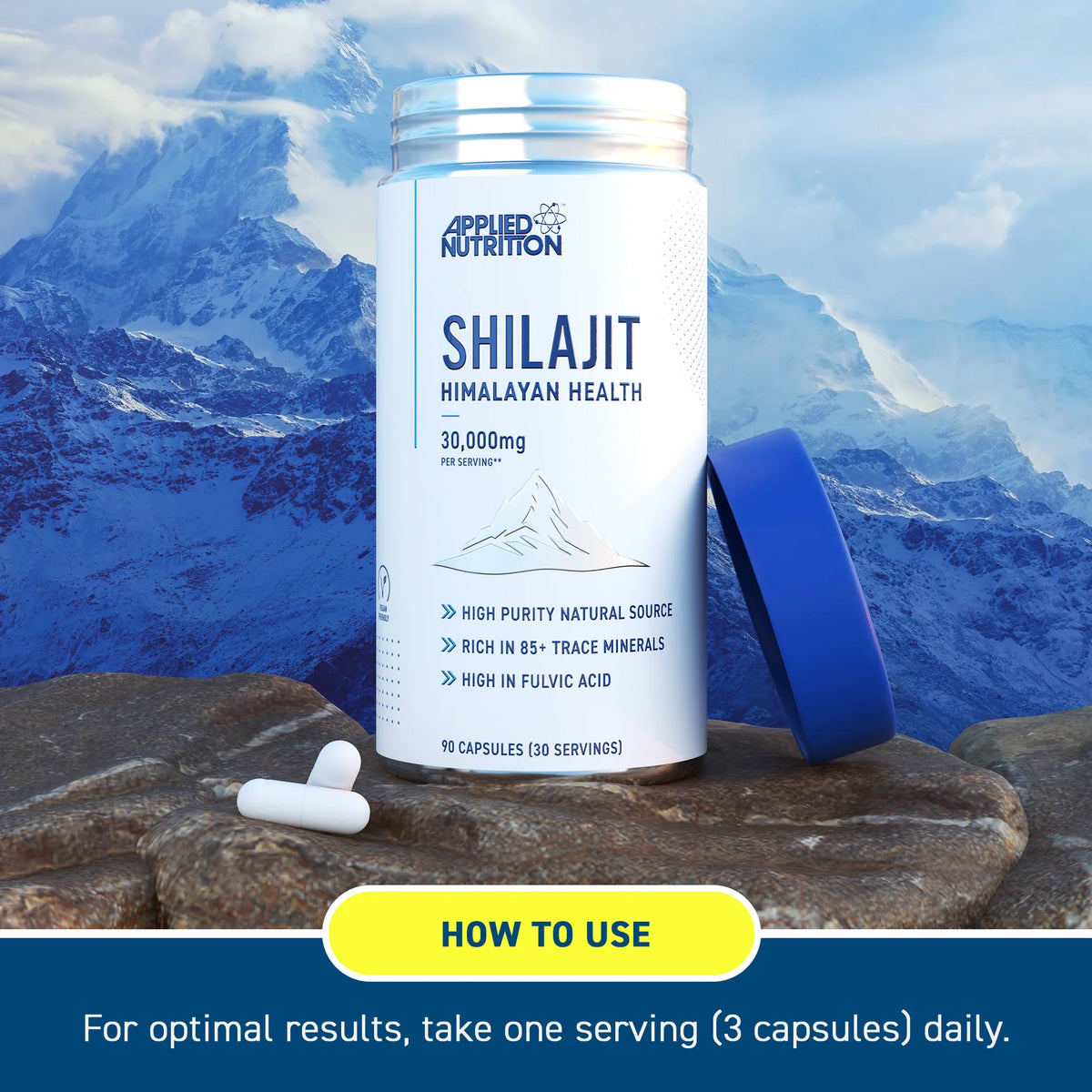 Applied Nutrition Shilajit capsules high dose 30,000 mg