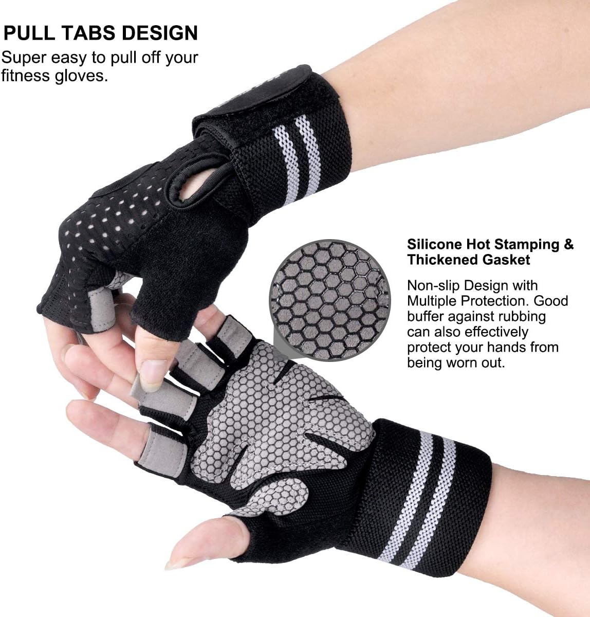 Training Gloves with Full Wrist Support, Palm Protection and Extra Grip, Breathable