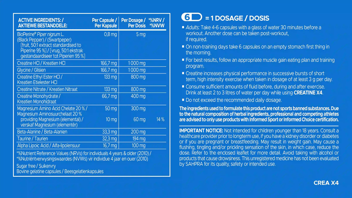 USN Creatine X4  120Capsules 300mg 4 in 1 creatine complex