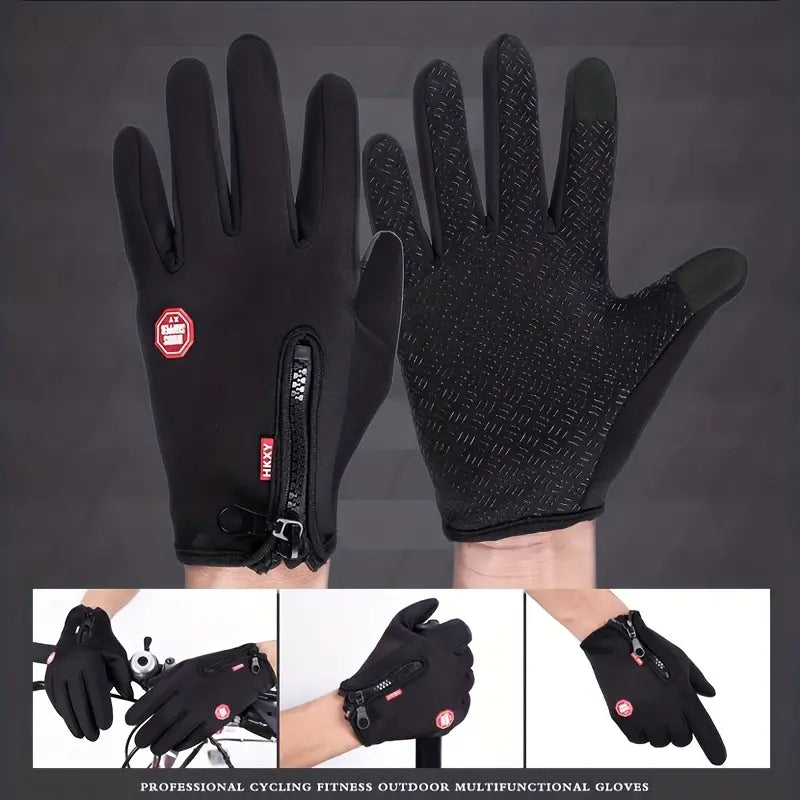 Waterproof Gloves,Outdoor Comfort Gym Gloves Black