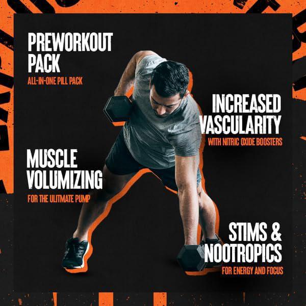Animal Pump Pre-Workout Supplement – for Energy, Focus and Muscle Volumizing, with Nitric Oxide Boosters Including Stims and Nootropics, Creatine, and Ultimate Pump Enhancer, 30 Packs
