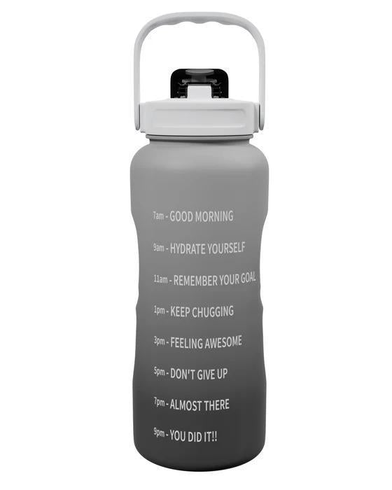 Black Motivational Water Bottle Drinking water Bottle