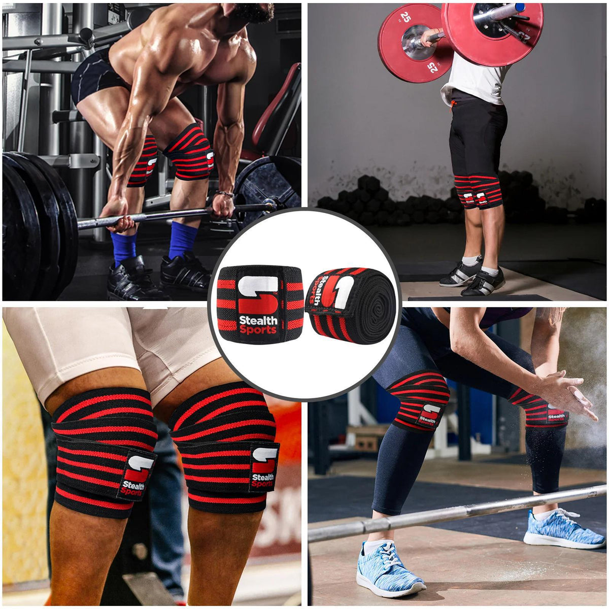 Elastic  Knee Wraps diff colours each