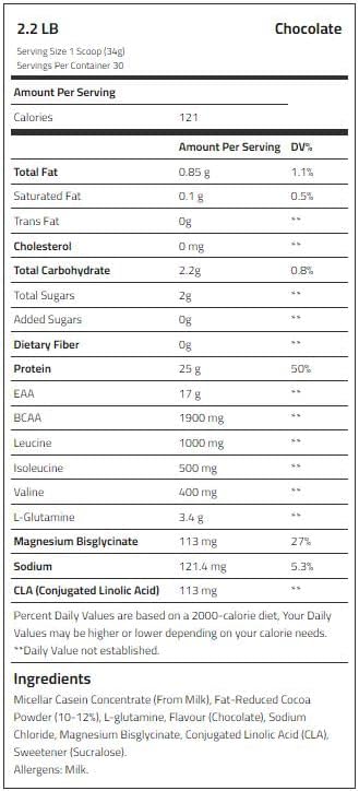 Body Builder Casein Protein Powder 30servings 2.2lb(1.02kg)