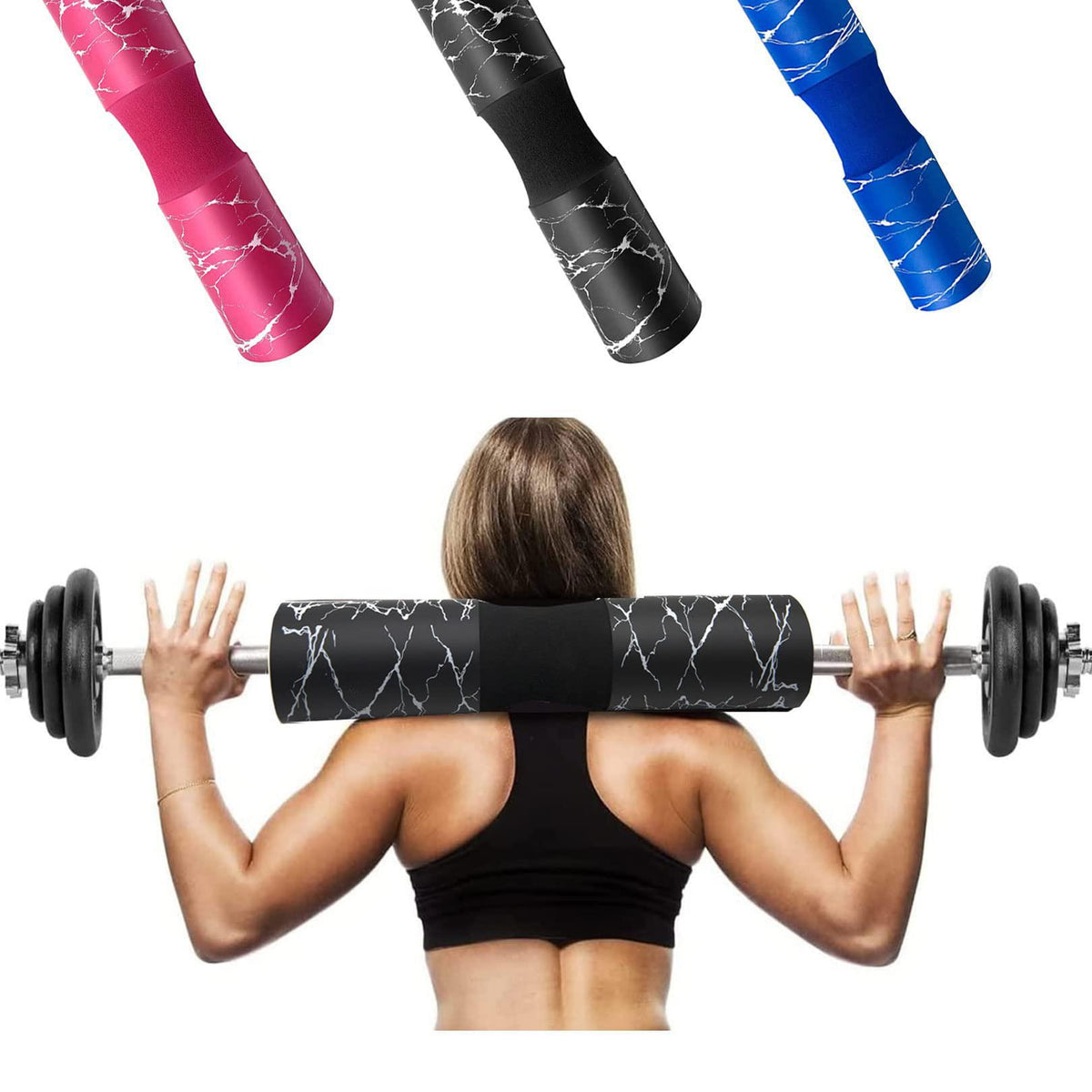 Barbell Pad foam for Squats, Lunges and Hip Thrusts - Squat Pad Weight Lifting Bar Cushion Pad Protector for Neck and Shoulder