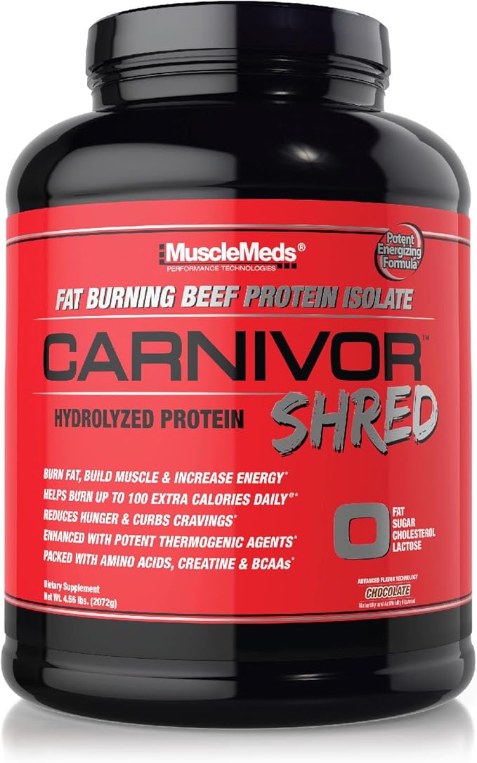 Carnivor Shred Fat Burning Hydrolyzed Beef Protein Isolate MuscleMeds Weightloss & Weight Management