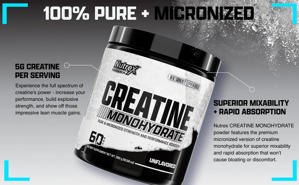 Nutrex Creatine Hardcore Muscle Strength 60 Servings 300g