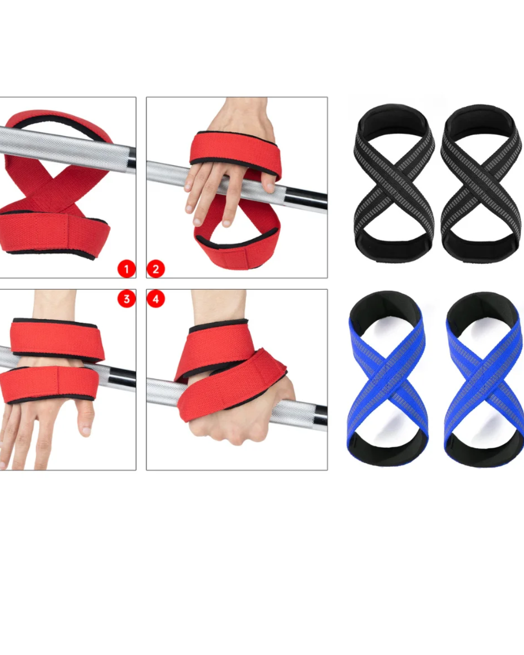 Figure 8 Deadlift straps heavy duty wrist support straps