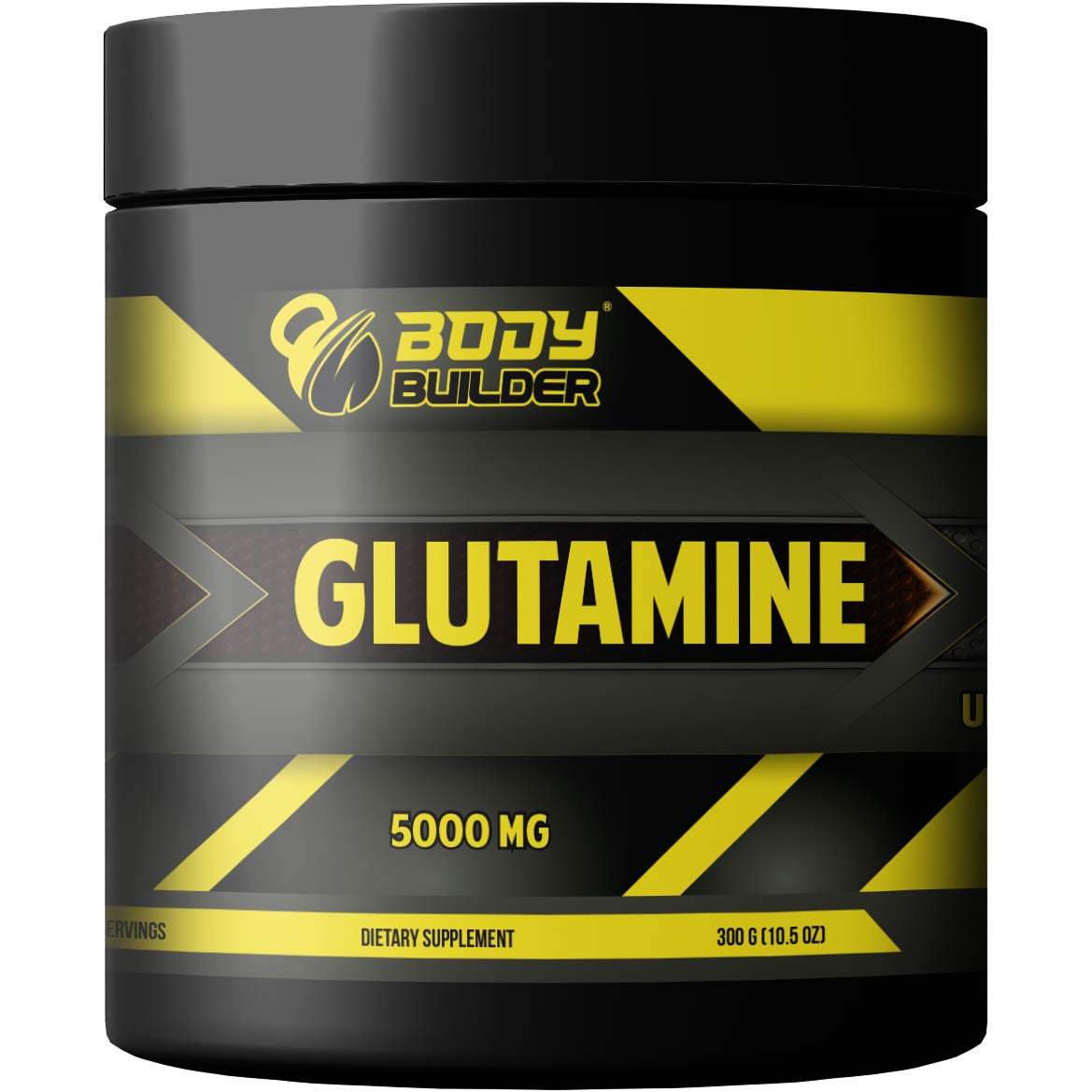 Body Builder Glutamine, 60, Unflavored, 5000mg L-Glutamine, Supports Muscle Recovery
