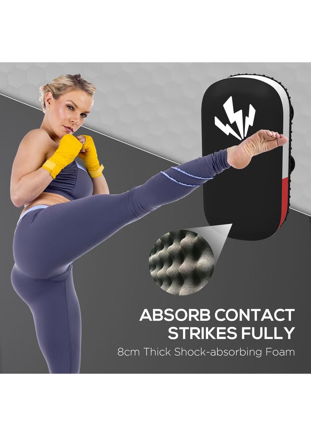 Curved Targets for Muay Thai, Thickened Boxing Pads for Kick Training