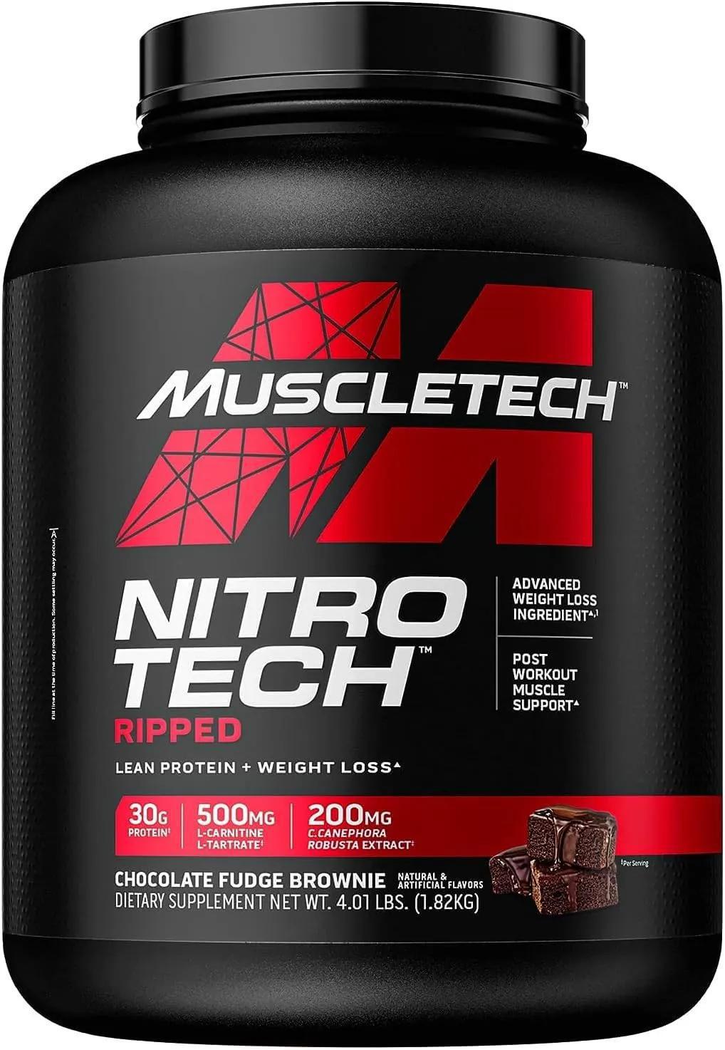 muscletech nitro tech ripped whey protein powder

