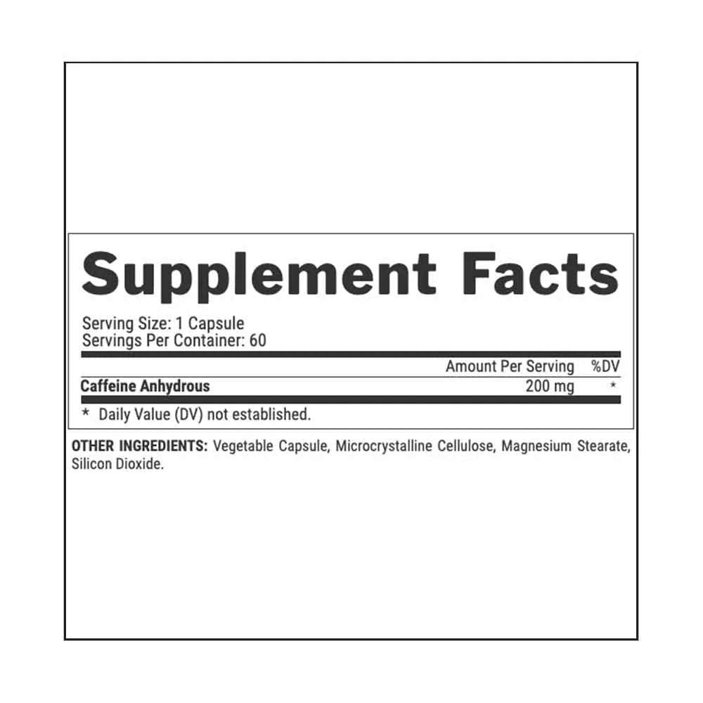 Nutrex Caffeine Pills 200 (60Capsules)