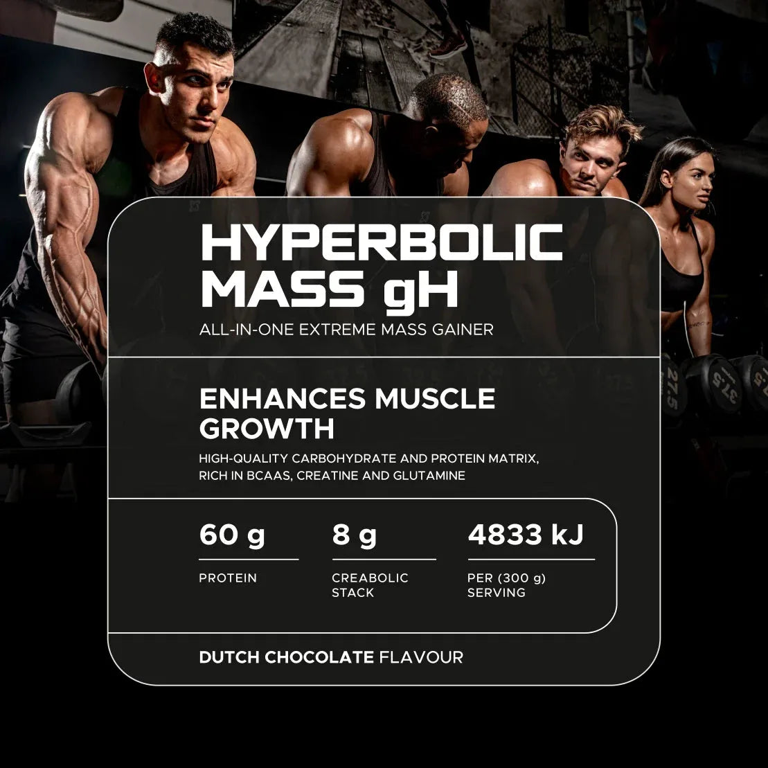 USN Hyperbolic Mass gH 2kg (26Scoops) Mass Gainer