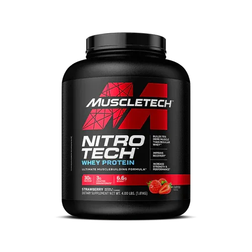 Muscletech Nitro-Tech Whey Protein Powder + Creatine 4lbs (1.81kg) 41Servings