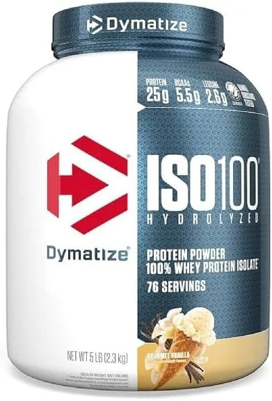 Dymatize ISO 100 Whey Protein Hydrolyzed Isolate 2.3KG 5LB (70/76Scoops) per Flavour