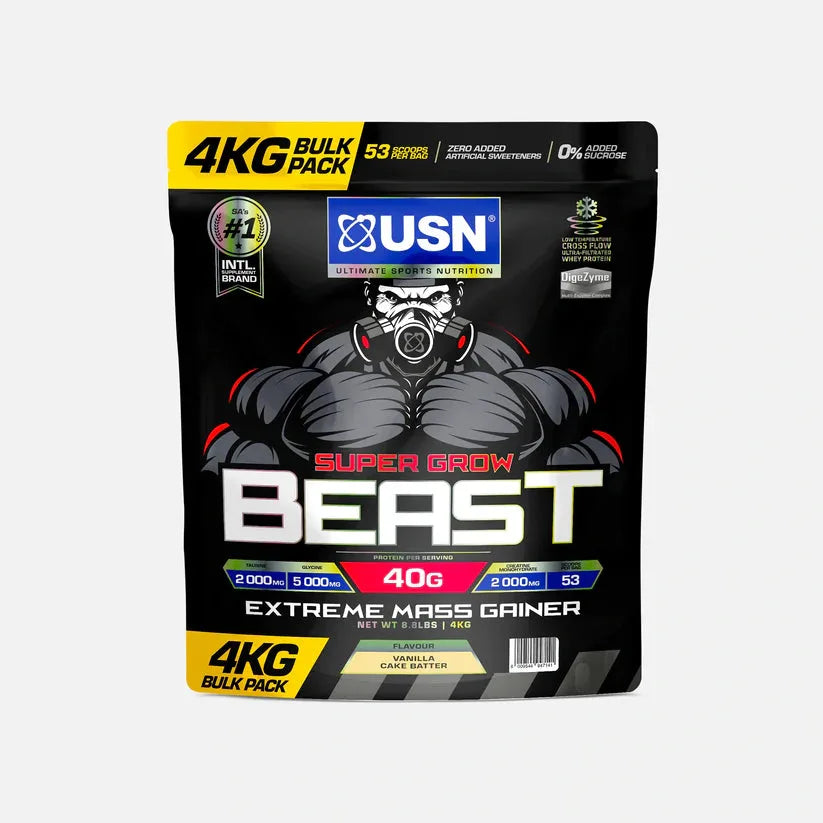USN Supergrow Beast for Extreme Mass Gain 4Kg (53Scoops)