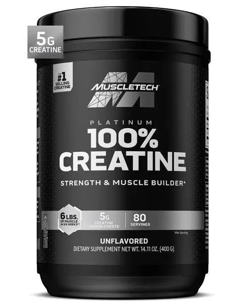 Muscletech Platinum Creatine Monohydrate Powder Pure Micronised 400g 80 servings