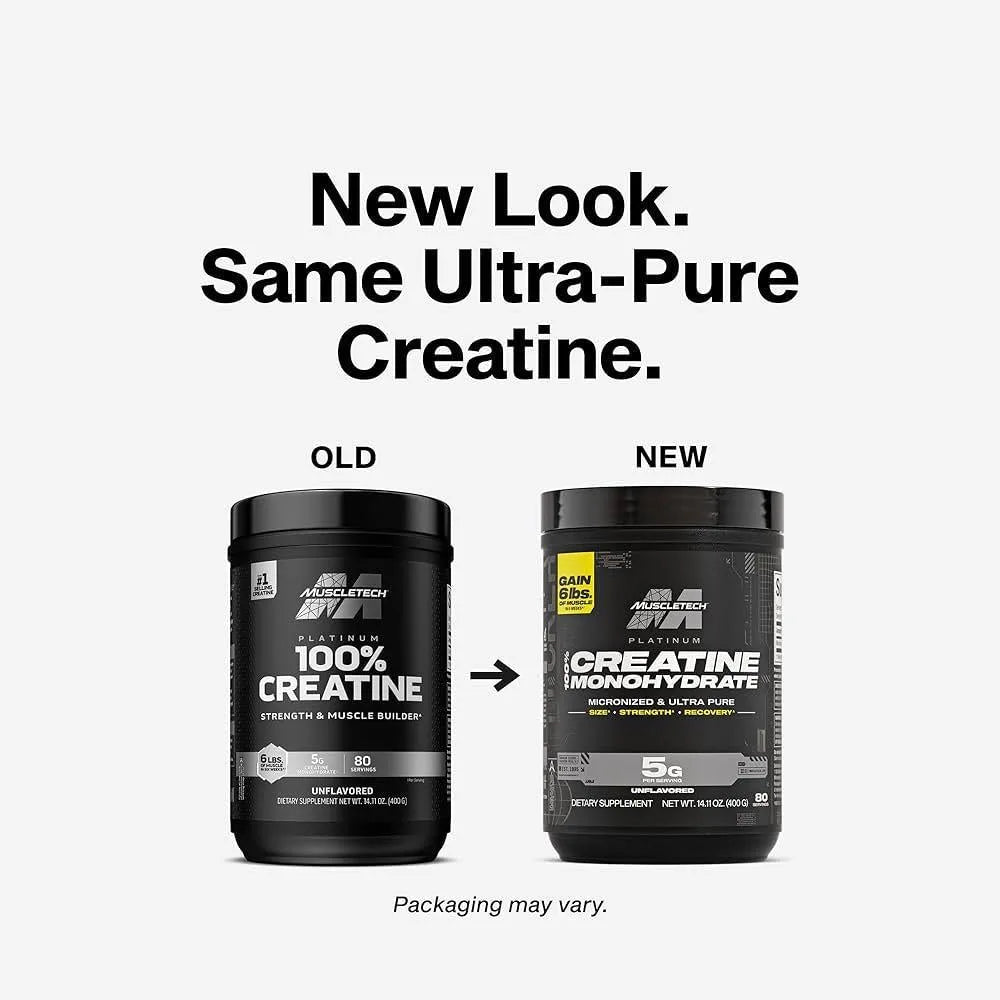 Muscletech Platinum Creatine Monohydrate Powder Pure Micronised 400g 80 servings