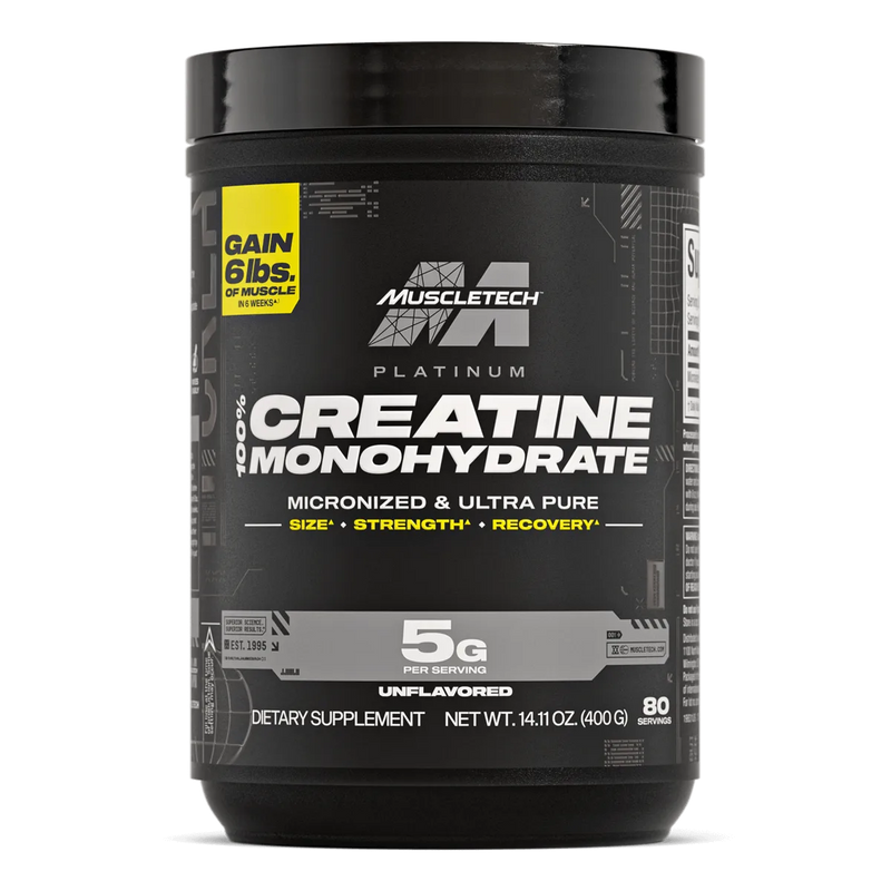 Muscletech Platinum Creatine Monohydrate Powder Pure Micronised 400g 80 servings