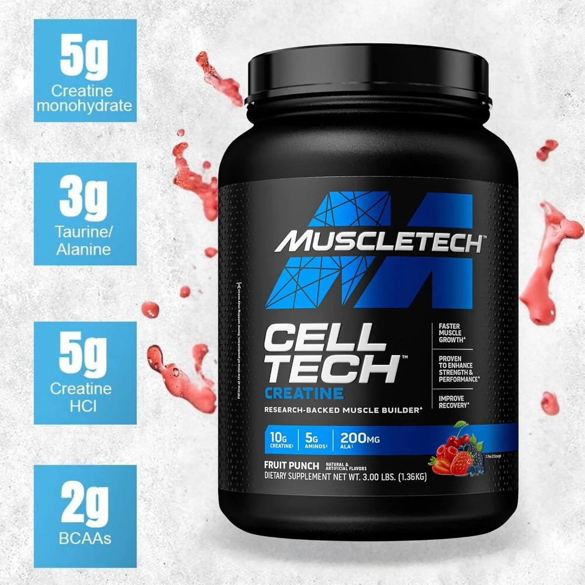 MuscleTech Celltech Creatine Powder 2.90Lbs (1.32Kg) 27Servings