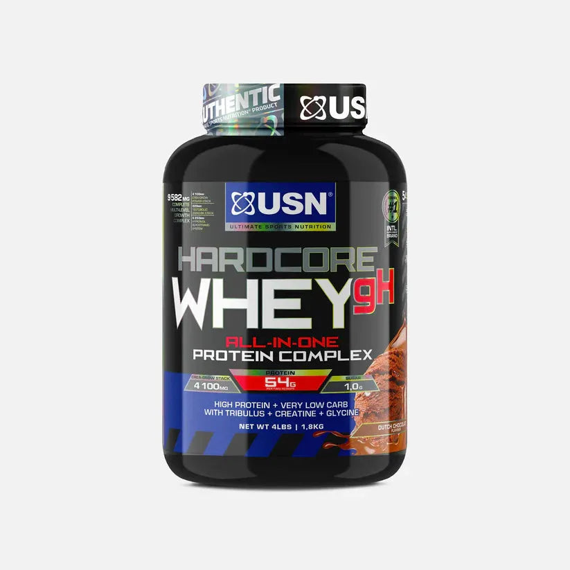 USN Hardcore Whey Protein gH with Tribulus, Creatine and Glycine 4lbs/1.8KG (54 Servings)