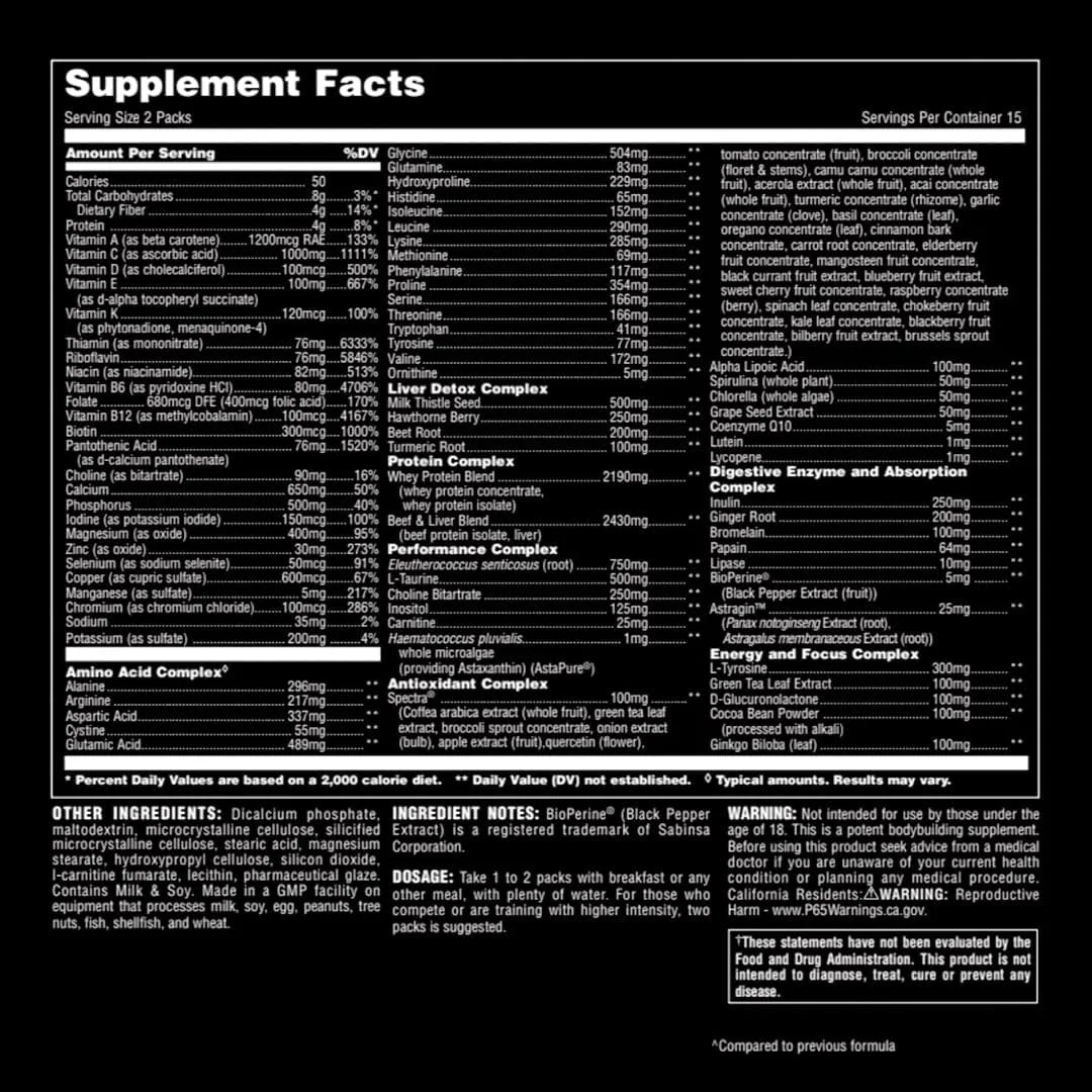 Animal PAK Ultimate Multivitamin 44 packs