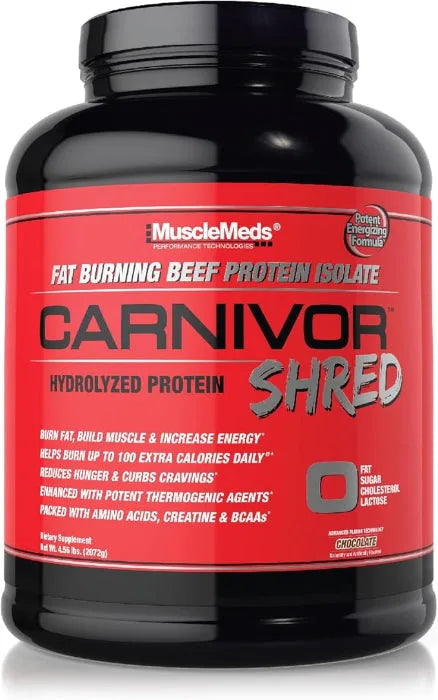 Carnivor Shred Fat Burning Hydrolyzed Beef Protein Isolate 4lbs(1977g) 56Servings