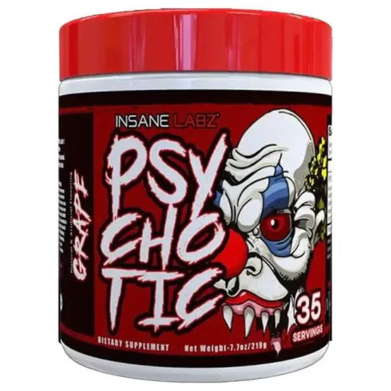 Insane Labz Psychotic, High Stimulant Pre Workout Powder 35Servings 219g