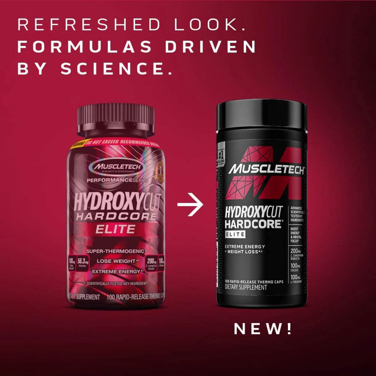 Muscletech Hydroxycut Hardcore Elite Weightloss 110 Capsules 55 Servings